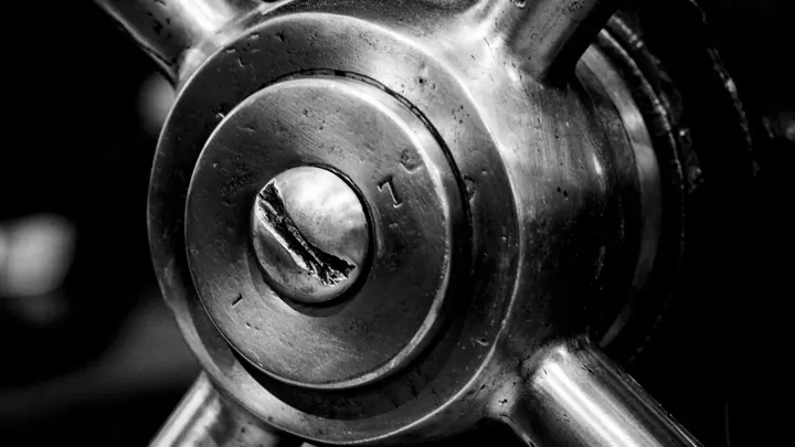 A bank vault door
